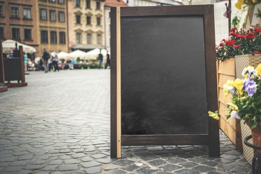 menu advertising board near an eatery