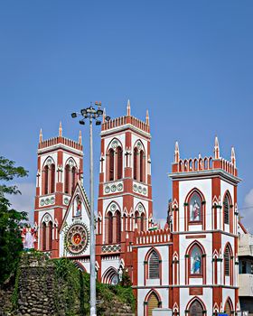 Basilica of the Sacred Heart of Jesus church situated on the south boulevard of Pondicherry, India, is an specimen of Gothic architecture.