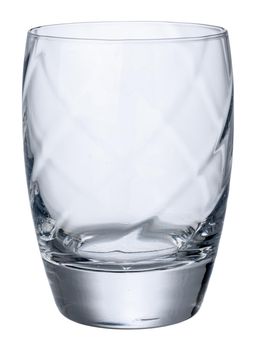 New empty glass isolated on white background close up