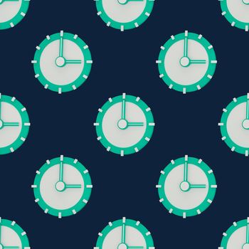 3d concept of time. Analog clock on pastel blue background, modern minimal style for banner, flyer, poster or web site. 3d rendering