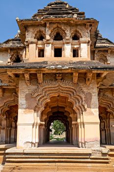 Close up image of Palace of Lotus , also known as 'Lotus Mahal' in Hampi, Karnataka, India.