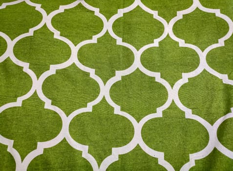 Colorful Close-up image of of design on cotton carpet at home. Can be used as background