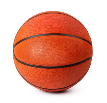 Basketball game ball isolated on white background. Close up.