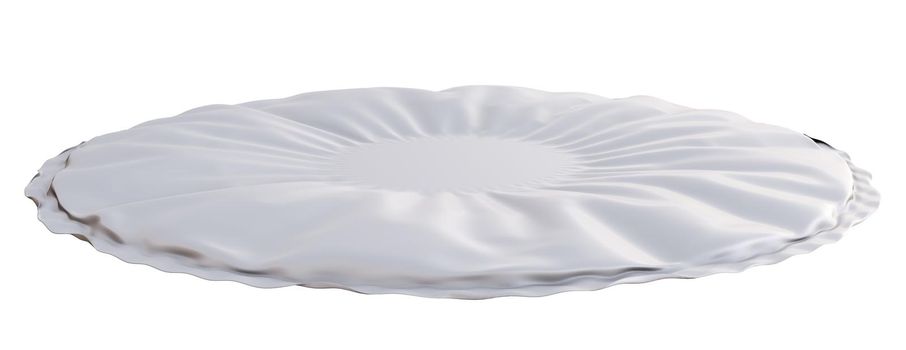 White textile pillow with empty space for your object or text. 3d illustration