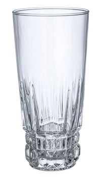 Empty new glass isolated on white background close up