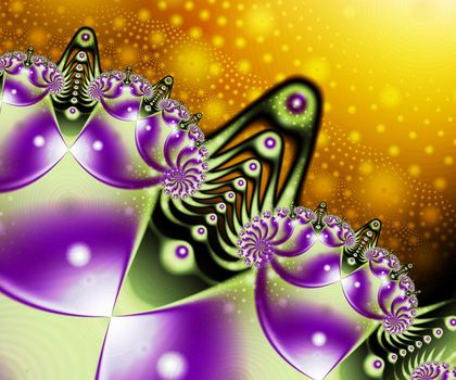 Computer generated abstract colorful fractal artwork for creative design, art, home decoration and entertainment