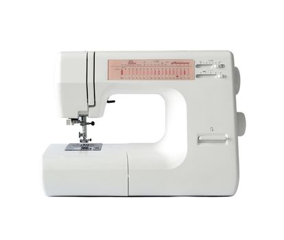 moderm home sewing machine isolated on white background