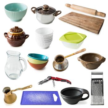 collage of many different kitchenware