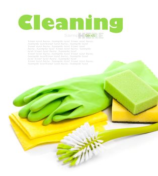 Devices for cleaning on a white background