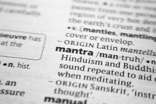 Word or phrase Mantra in a dictionary