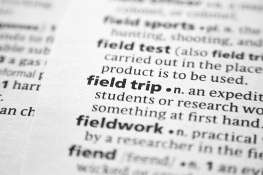 Word or phrase Field trip in a dictionary