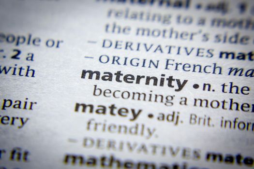 Word or phrase Maternity in a dictionary