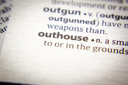 Word or phrase Outhouse in a dictionary