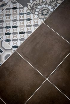 Ceramic tiles flooring - texture of natural ceramic floor.
