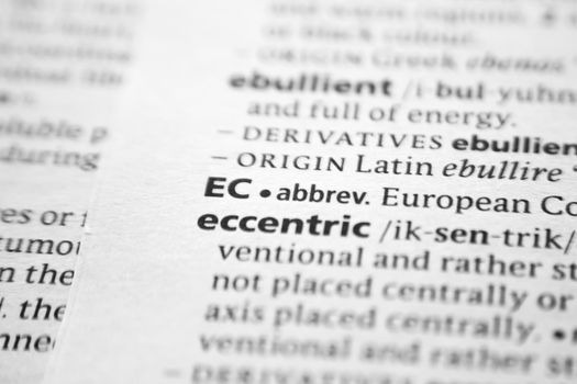 Word or phrase EC in a dictionary