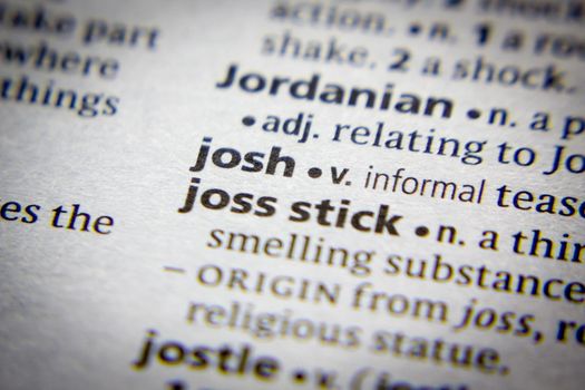 Word or phrase Josh in a dictionary