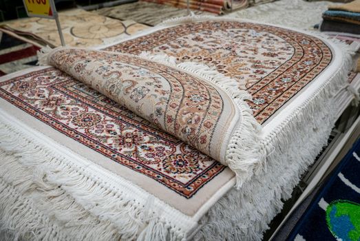 Persian carpet in a carpet shop.