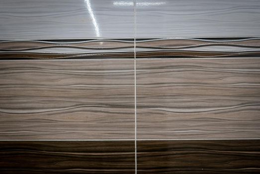 White and brown ceramic tiles background