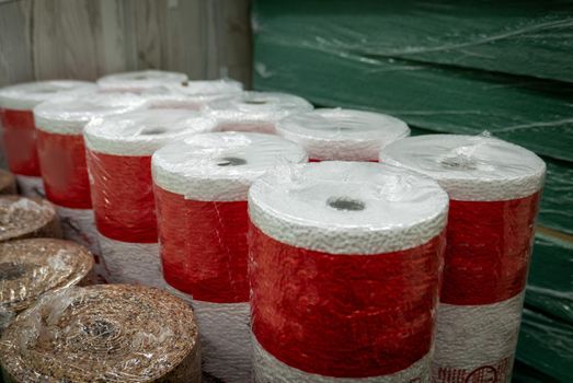 Rolls of foam underlayment for the Laminate Flooring.