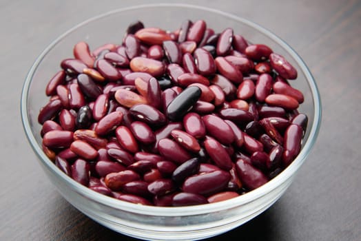 Grains Red bean in a bowl on table