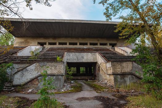 Amusement park in Pripyat. exclusion Zone of Chernobyl ghost city, nuclaer catastrophe 1986