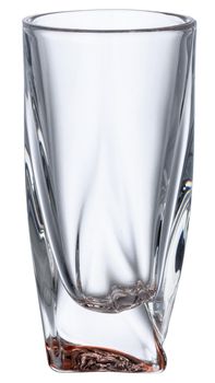 New empty glass isolated on white background close up