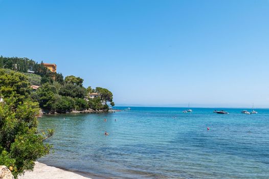 landscape of a cove in Porto Santo Stefano in summer