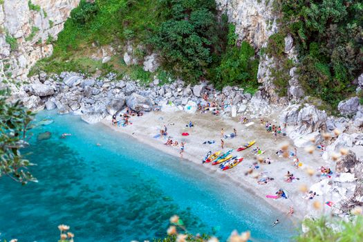 Remote beach named 'Fakistra' at area of Pelion in Greece