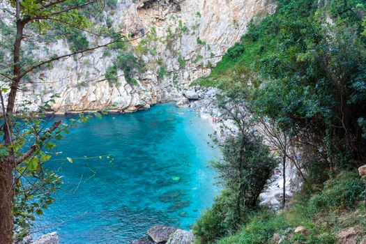 Remote beach named 'Fakistra' at area of Pelion in Greece