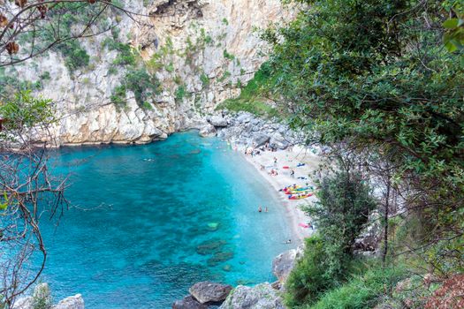 Remote beach named 'Fakistra' at area of Pelion in Greece