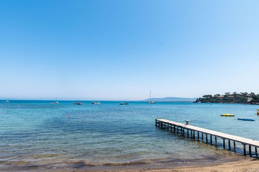 landscape of a pier in Porto Santo Stefano in summer