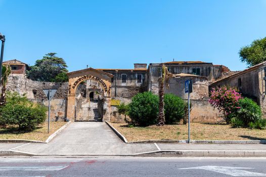 orbetello,italy july 24 2021:former airport of Orbetello now never in disuse