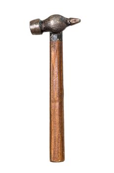 Old hammer isolated on white background