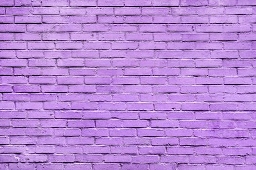 Violet Brick wall texture close up. Top view. Modern brick wall wallpaper design for web or graphic art projects. Abstract background for business cards and covers. Template or mock up.