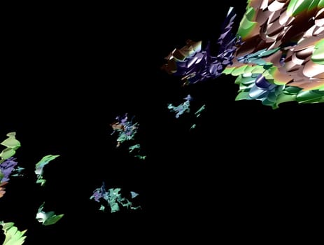 Imaginatory lush fractal texture image abstract background