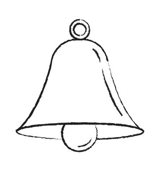 Bell outline icon vector alarm isolated