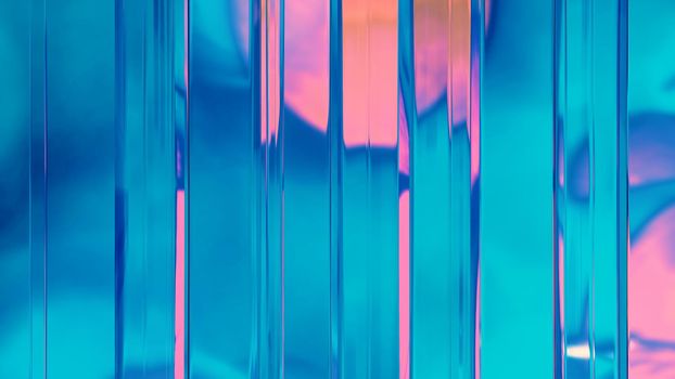 3D Rendered Abstract Glass Prism Colored Minimalist Background