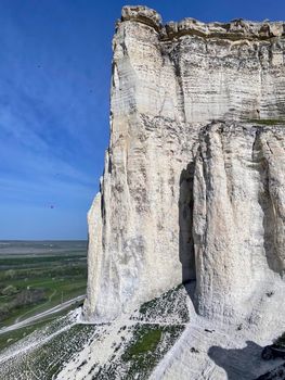 View on a beautiful, white rock in Crimea. High quality photo
