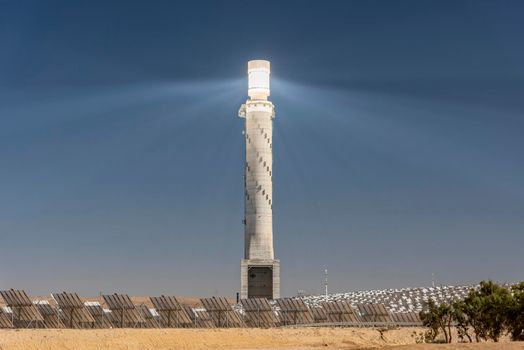 Solar panel renewable eco energy field. High quality photo