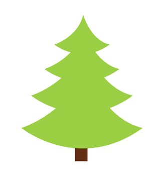 Christmas tree icon vector silhouette flat isolated on white background  10