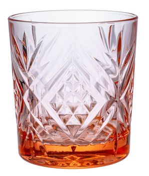 Empty new glass isolated on white background close up