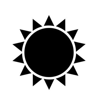 Sun icon illustration isolated on white background vector eps 10