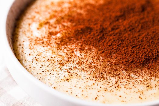 Semolina cream with cocoa powder - sweet breakfast