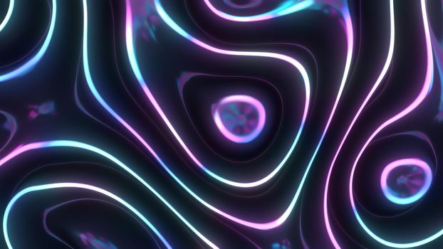 Abstract Neon Purple Style Digital Background Flow