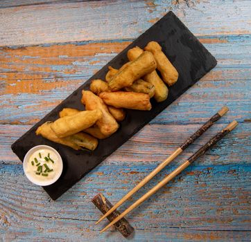Crispy Vegetable Tempura Recipe, Vegetable Fritters. High quality photo