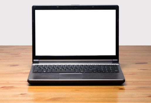 Front view of a elite laptop, it is designed for working.