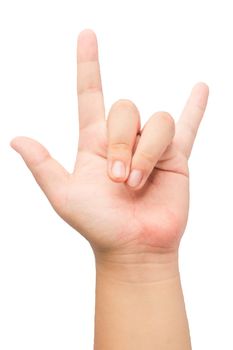 a hand shows love in Sign Language