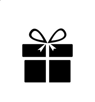 Icon gift vector isolated on white for web mobile app eps 10