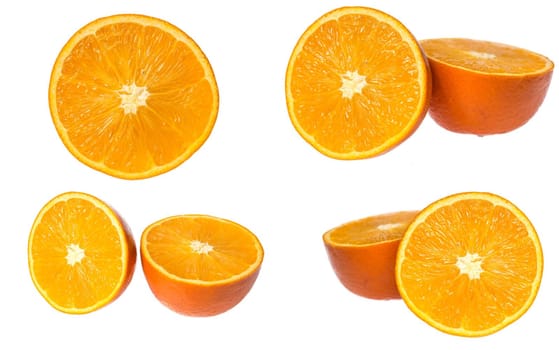 Orange fruit isolated on white background with Clipping Path