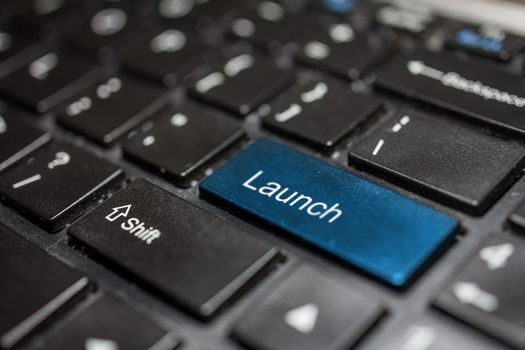 Keyboard - launch key Contact us, business background